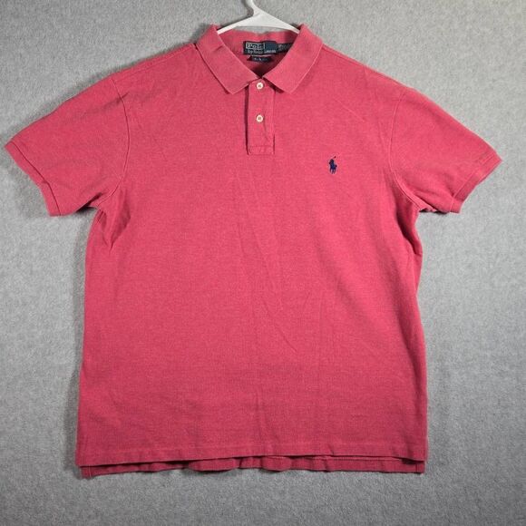 Polo Ralph Lauren Shirt Mens Size XLarge Custom Slim Fit Pink Golf Polo XL - Picture 1 of 12